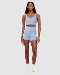 Zulu & Zephyr - Stripe Rib 4 Inch Bike Shorts