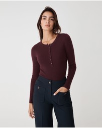 Forcast - Henley Button Up Knit