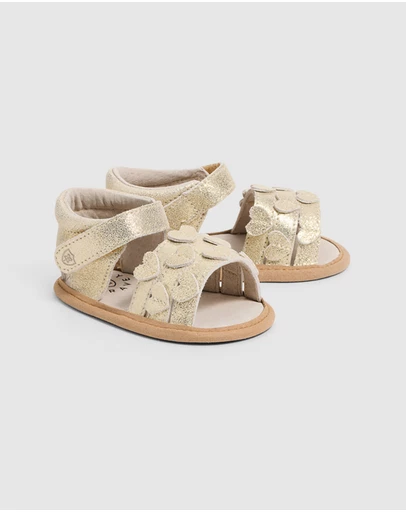 Pretty Brave - HEARTS SANDAL Gold Sparkle
