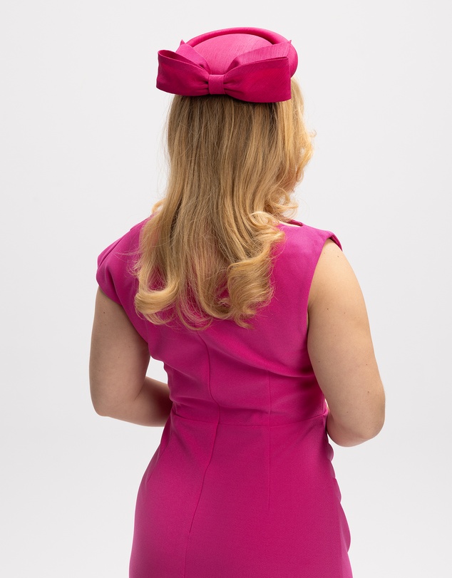 Morgan & Taylor - Samara Pillbox Hat in Hot Pink