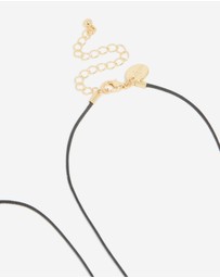 Lovisa - Mixed Metal Plated Organic Oval Black Cord Necklaces 2-Pack