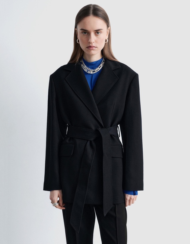 & Other Stories - Wool Tie-Belt Blazer