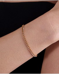 Astrid & Miyu - Bold Curb 18Ct Chain Bracelet