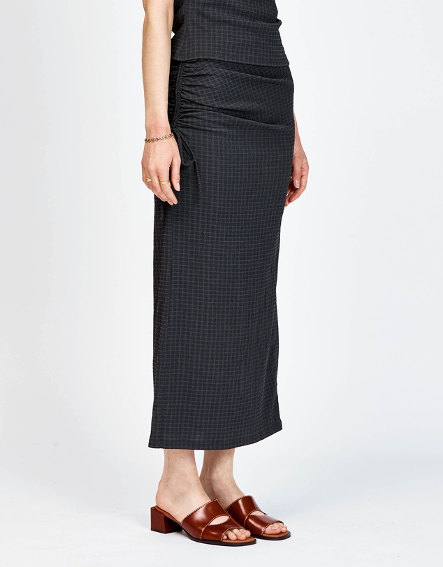 bul - Bruns Skirt Black Navy Check