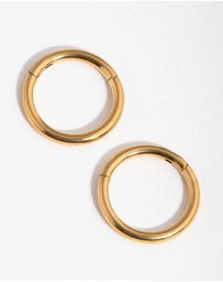 Lovisa - 24 Carat Gold Plated Surgical Steel Fine 8mm Sleeper Earrings