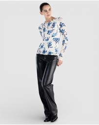 rag & bone - Yana Printed Mesh Long Sleeve Tee