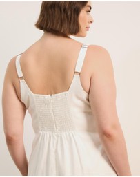 Atmos&Here Curvy - Pippa Sleeveless Linen Blend Midi Dress