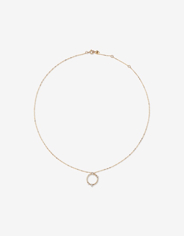 Michael Hill - Diamond Studded Circle Necklace in 10kt Yellow Gold