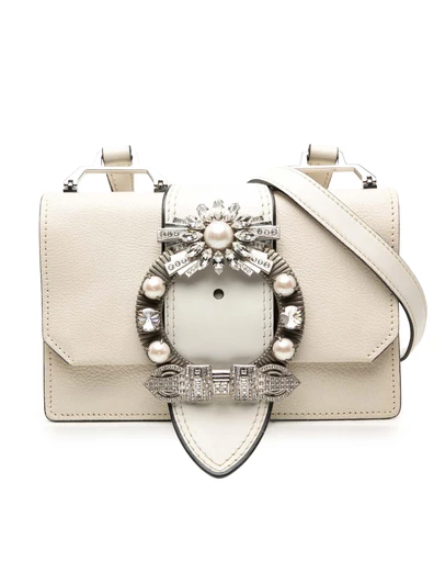 Pre-Loved by Azura Reborn - Pre-Loved Goatskin Madras Soft Calf Crystal Embellished Crossbody