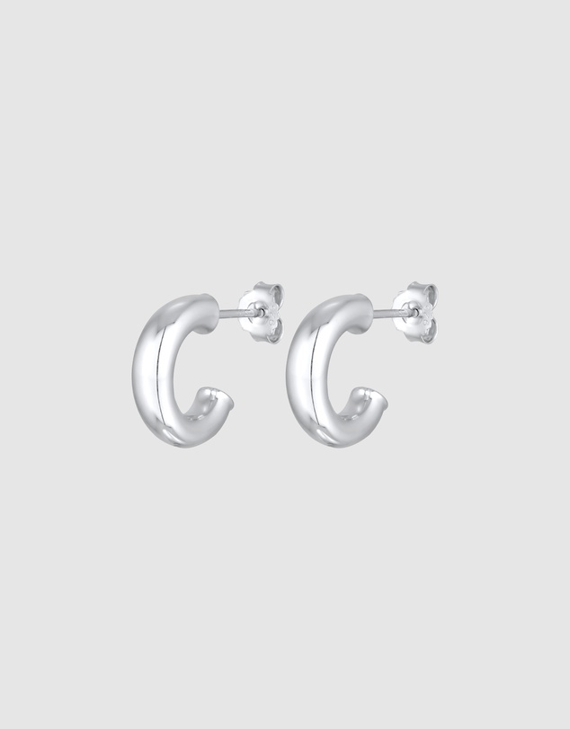 Elli Jewelry - Earrings Stud Classic Hoop 925 Sterling Silver