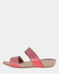 Mia Vita - Avoca Slide - Coral Rhinestone