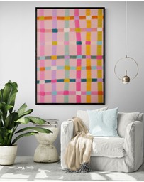 Inka Arthouse - Pink Abstract by Kartika Parmita Art Print