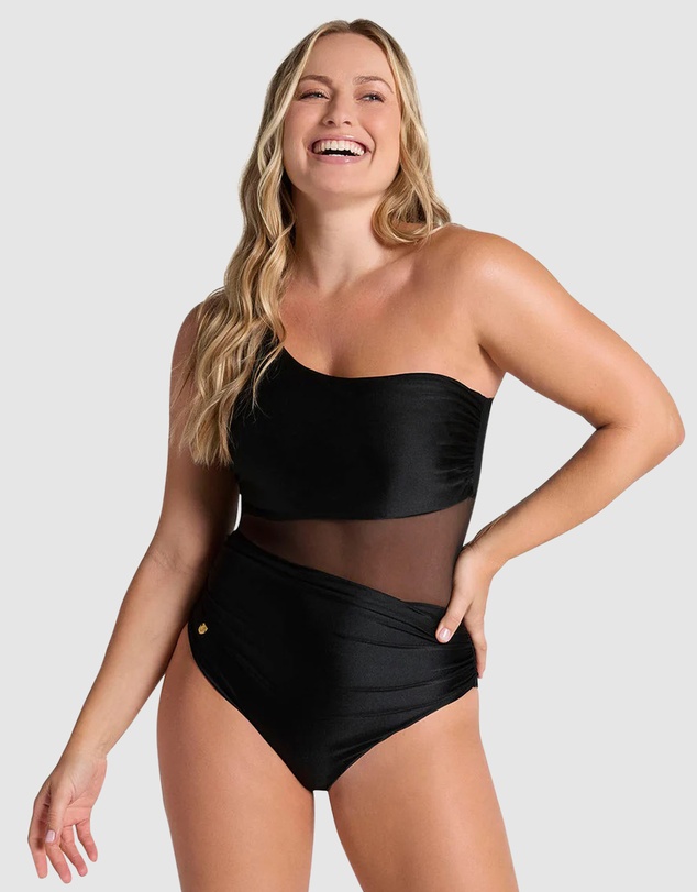 Leonisa - Radiant Padded One Shoulder Shaping One-Piece Swimsuit