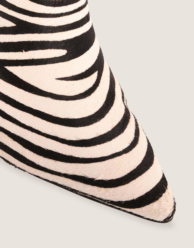 Shelly Shen - Marlow Heel Long Boots Zebra