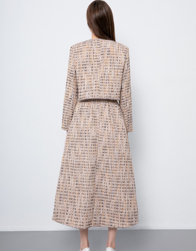 Glamorous - Retro court-inspired contrasting tweed skirt
