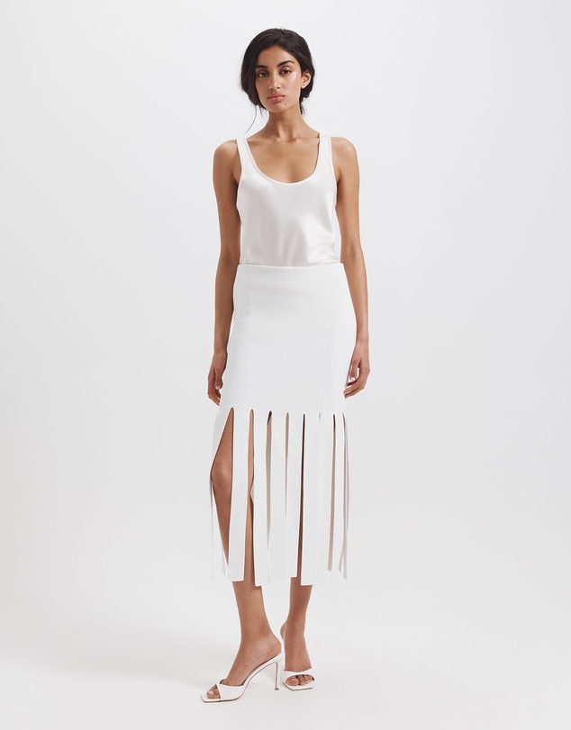 SABA - Mia Milano Panel Fringe Skirt