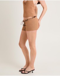 Alice In The Eve - Clara Low Rise Metallic Knit Short