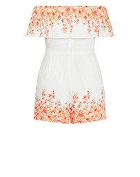 City Chic - Poppy Print Playsuit