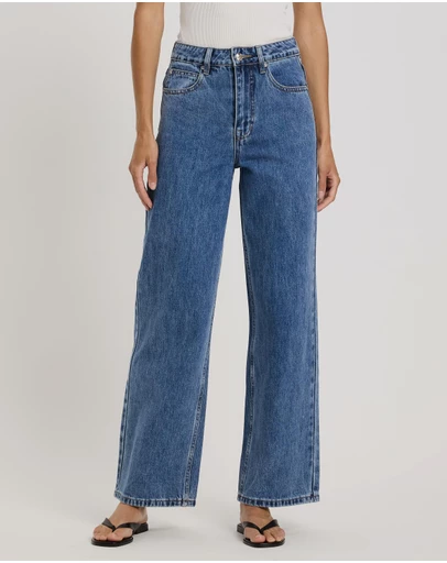 Atmos&Here - Mabel High Rise Wide Leg Jeans