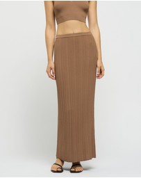 FRIEND of AUDREY - Reflection Ribbed Knit Skirt