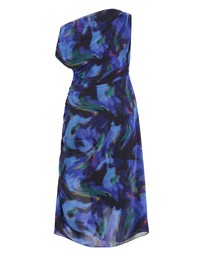 City Chic - Plus size Haze Print Maxi Dress - blue
