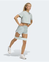 adidas Performance - Pacer Workout Woven High Rise Shorts Womens