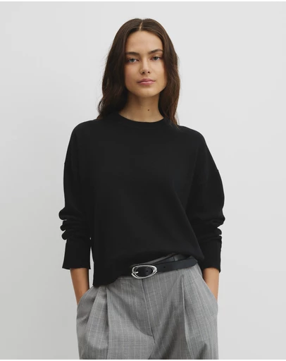 Country Road - Cotton Linen Crew Neck Knit