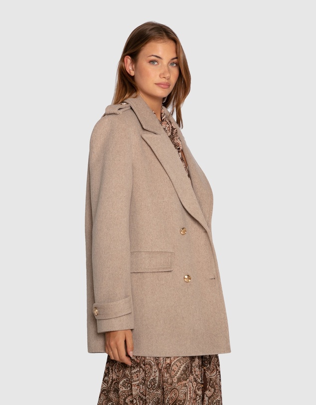 Belle & Bloom - Harbour Military Wool Blend Pea Coat