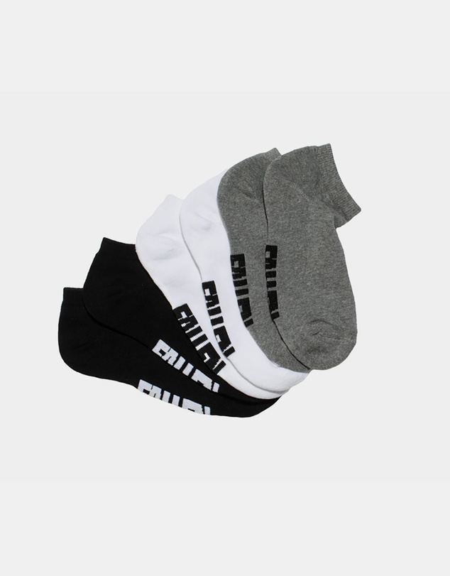 Fallen Footwear - Fallen Footwear Dissorder Padded Heel and Toe Lowcut Sock - Gray