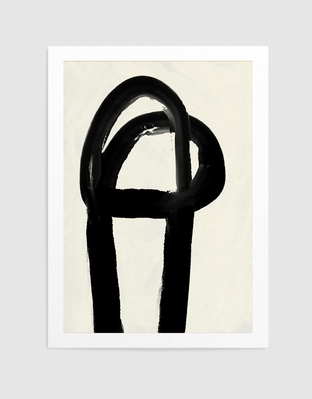 Olive et Oriel - Black Strokes No 2 by Treechild Art Print