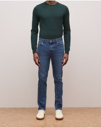 Trenery - Modern Slim Mid Wash Jean in Indigo Blue
