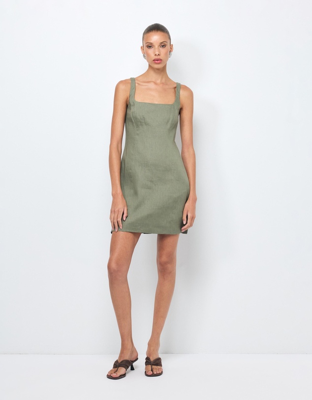 AERE - Clara Linen Mini Dress