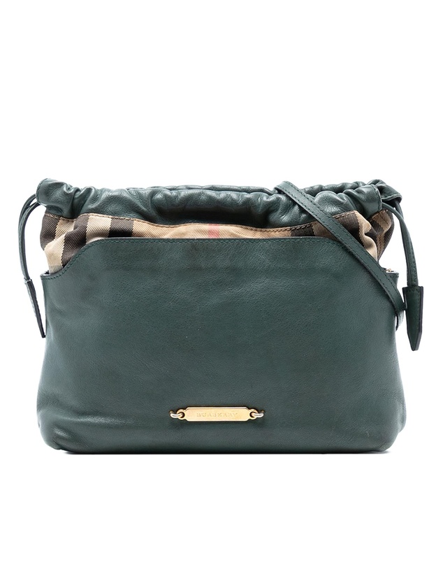 Pre-Loved by Azura Reborn - Pre-Loved House Check Canvas and Calfskin Little Crush Crossbody