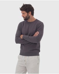 Coast Clothing - Crew Neck Cotton Jumper - Charcoal