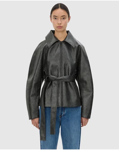 C&M CAMILLA AND MARC - Oreno Croc Belted Jacket