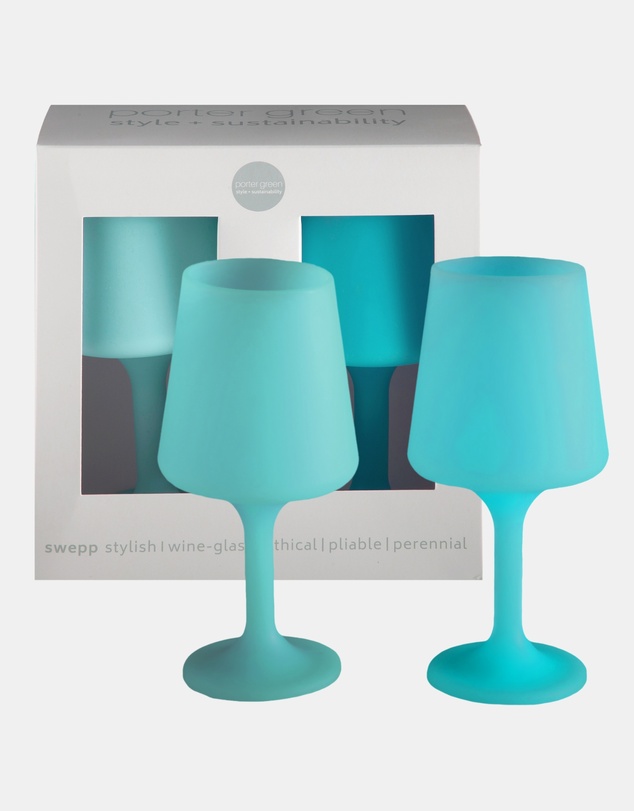 porter green - swepp | silicone unbreakable wine glasses