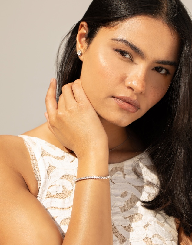 Mestige - Lola Tennis Bracelet - Silver Plated