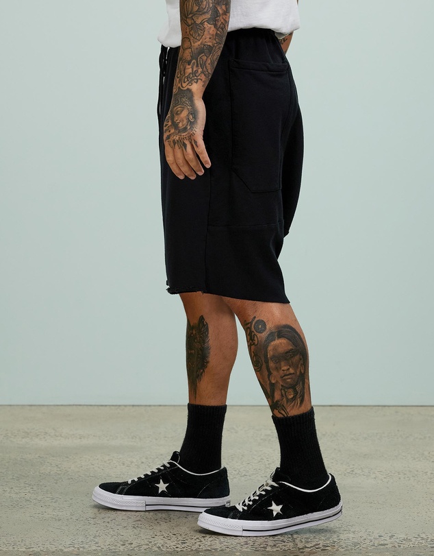 Surrounded By Ghosts - The Andesine Low Crotch French Terry Drawstring Shorts