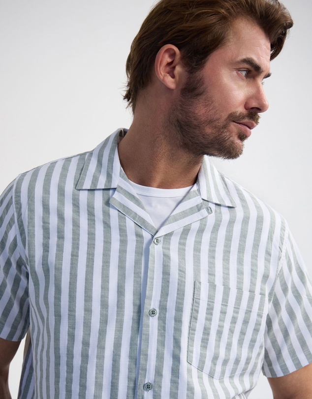 Oxford - Griffin Striped Short Sleeve Shirt
