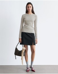 & Other Stories - Ribbed Long-Sleeve Top