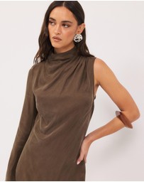 Calli - Sadie Cupro Draped Mini Dress