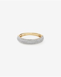 Michael Hill - Pavé Dome Ring with Cubic Zirconia in 18kt Vermeil