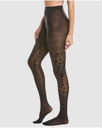 High Heel Jungle - Leopard Print Tights