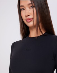 Upstate - Air Sculpt Long Sleeve Top - Black