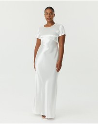 Third Form - Satin Bias Maxi Tee Dress