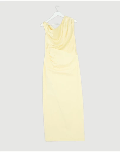 Revibe - Repaired Shona Joy Dillon Contrast Draped Maxi Dress - AU 12