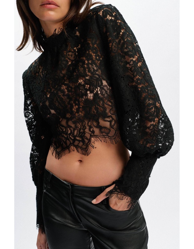 Bardot - Georgia Long Sleeve Lace Top