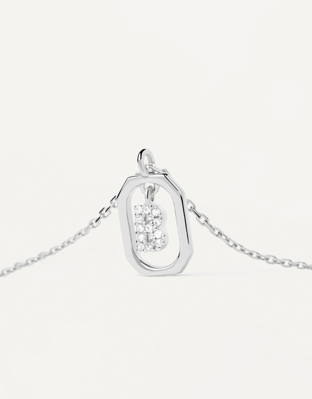 PDPAOLA - Mini Letter B Silver Necklace