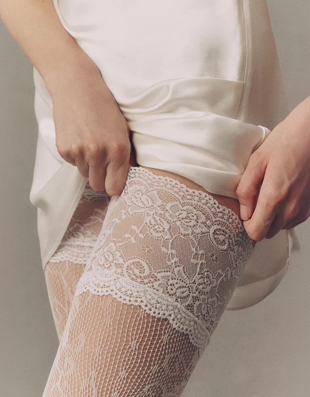High Heel Jungle - Lace Thigh High Socks