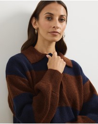 Atmos&Here - Lexi Stripe Knit Polo